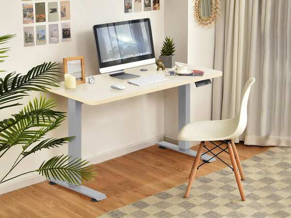 BENNIE 140CM Dual Motor Electric Standing Desk - BEIGE
