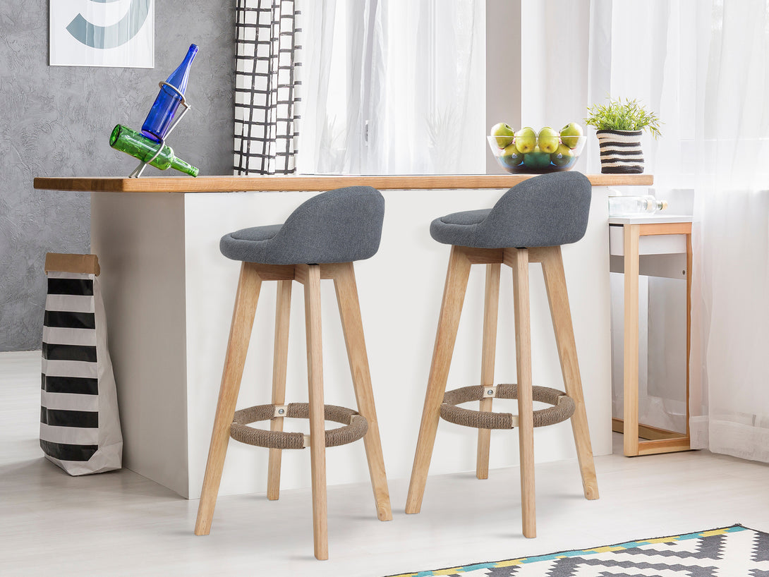 DOE Bar Stool Wooden Barstool 2PCS