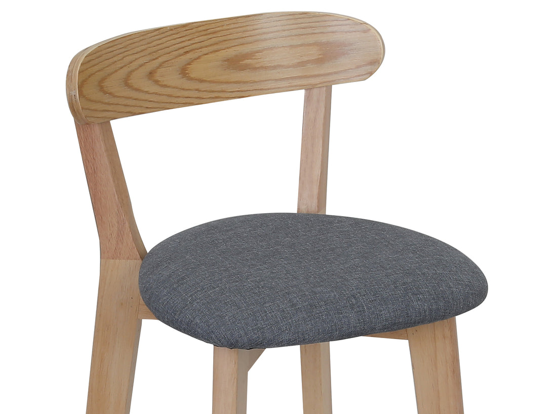 KATE Bar Stool Wooden Barstool GREY