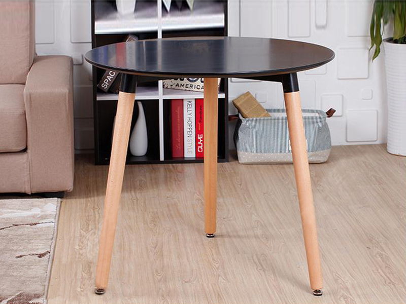 FINLEY Dining Table Round 80x76cm BLACK