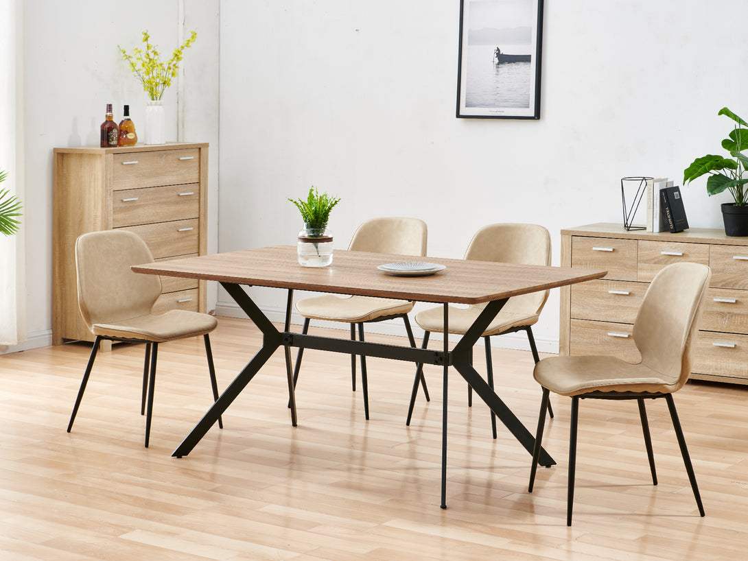 SLOANE 4PCS Dining Chair - BEIGE