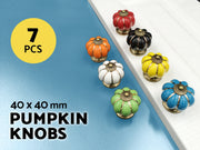 7 x Colourful Pumpkin Knobs