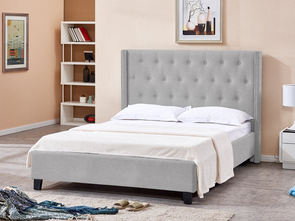 ELBRUS King Bed Frame - LIGHT GREY
