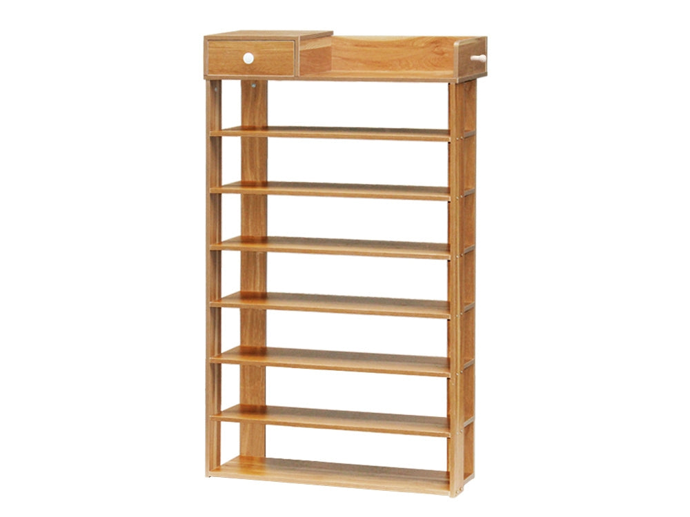 PUKAKI 8 Tiers Shoe Rack Organiser Shelf - MAPLE