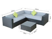 BetaLife Rattan Outdoor Sofa Set 4PCS 