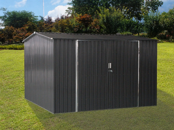 TOUGHOUT Garden Shed 2.97M x 3.12M x 2.05M Charcoal Grey