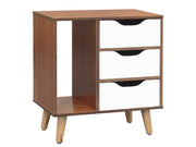 LUCA Bedside Table Nightstand - WALNUT