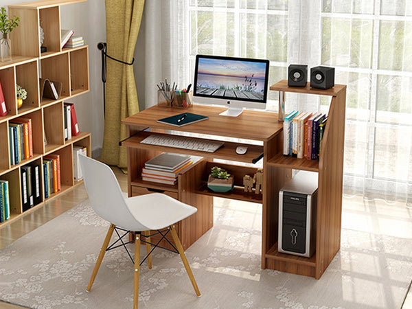 WREN 100CM Computer Desk - WALNUT