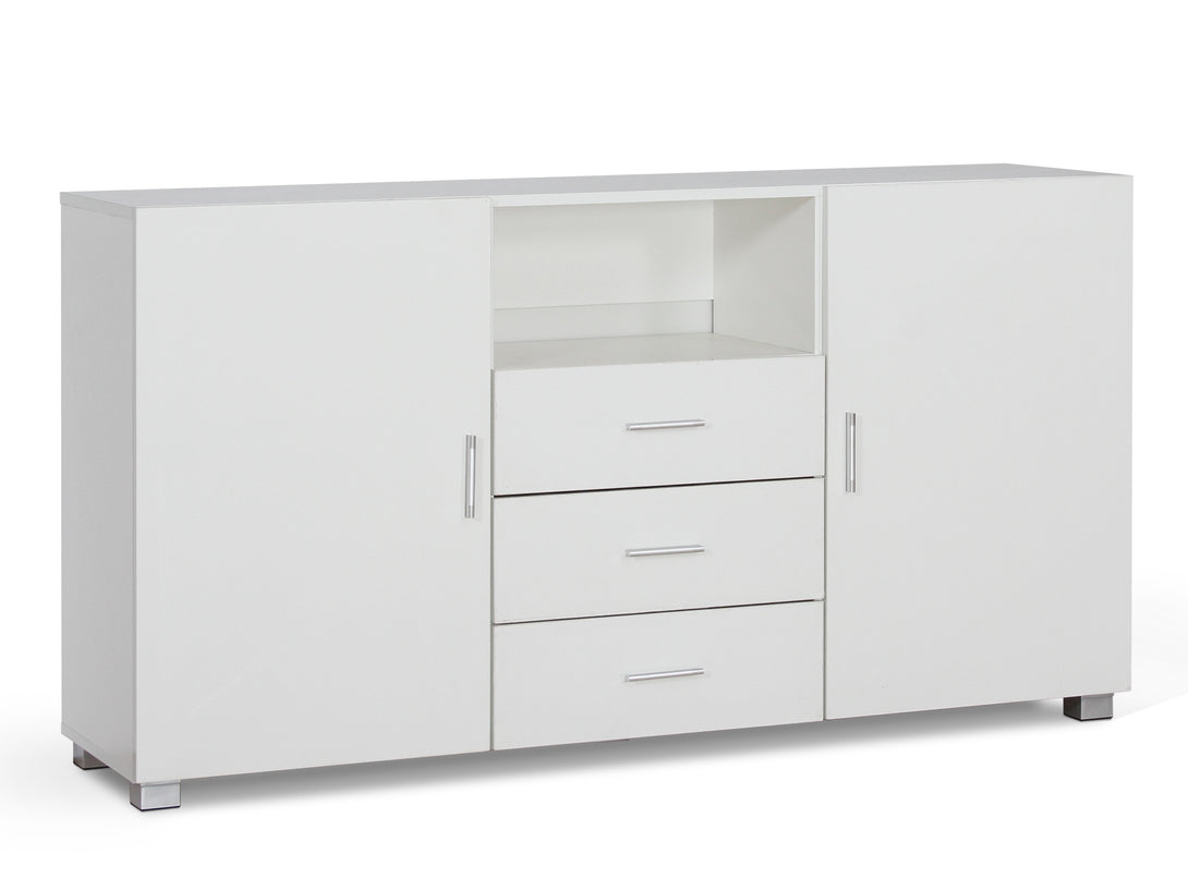 VARNA Sideboard Buffet Table with 3 Drawers - WHITE