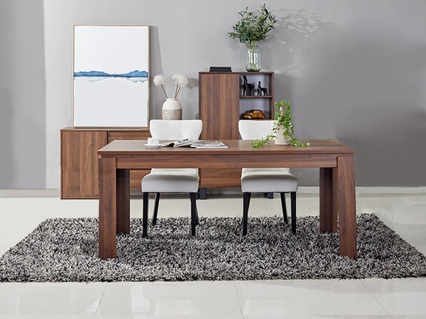 AZAR Dining Table Rectangle 180 x 90cm - WALNUT