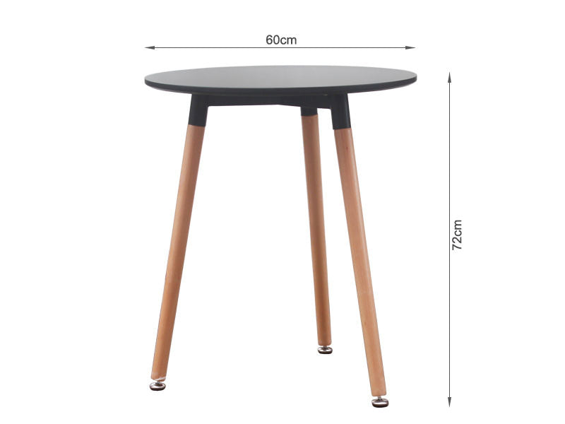 FINLEY Dining Table Round 60x70cm BLACK