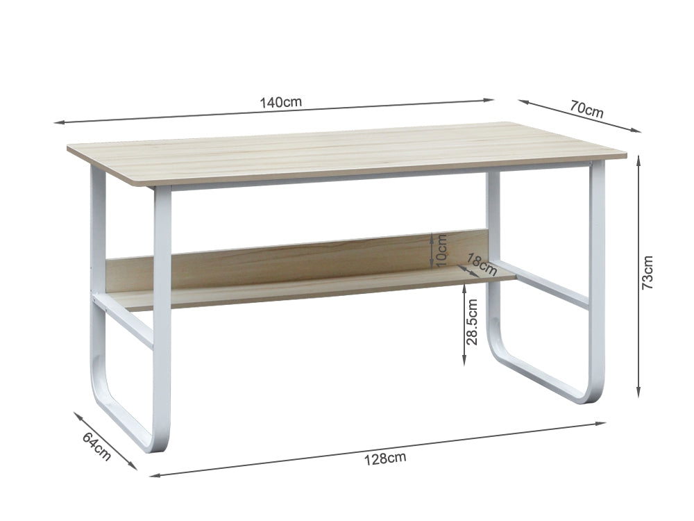 ANDREA 140x70cm Computer Desk - WHITE