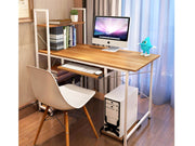 GAYLE 120cm Computer Desk with Bookshelf - WALNUT