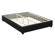 FUJI Double PU Bed Frame - BLACK