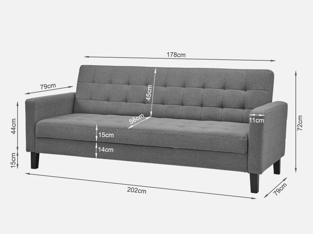 BOLOGNA 3 Seater Sofa Bed Lounge Suite