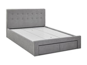 JULIAN Queen Bed Frame with Storage - LIGHT GREY