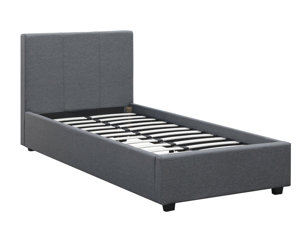 SHASTA Single Bed Frame - DARK GREY