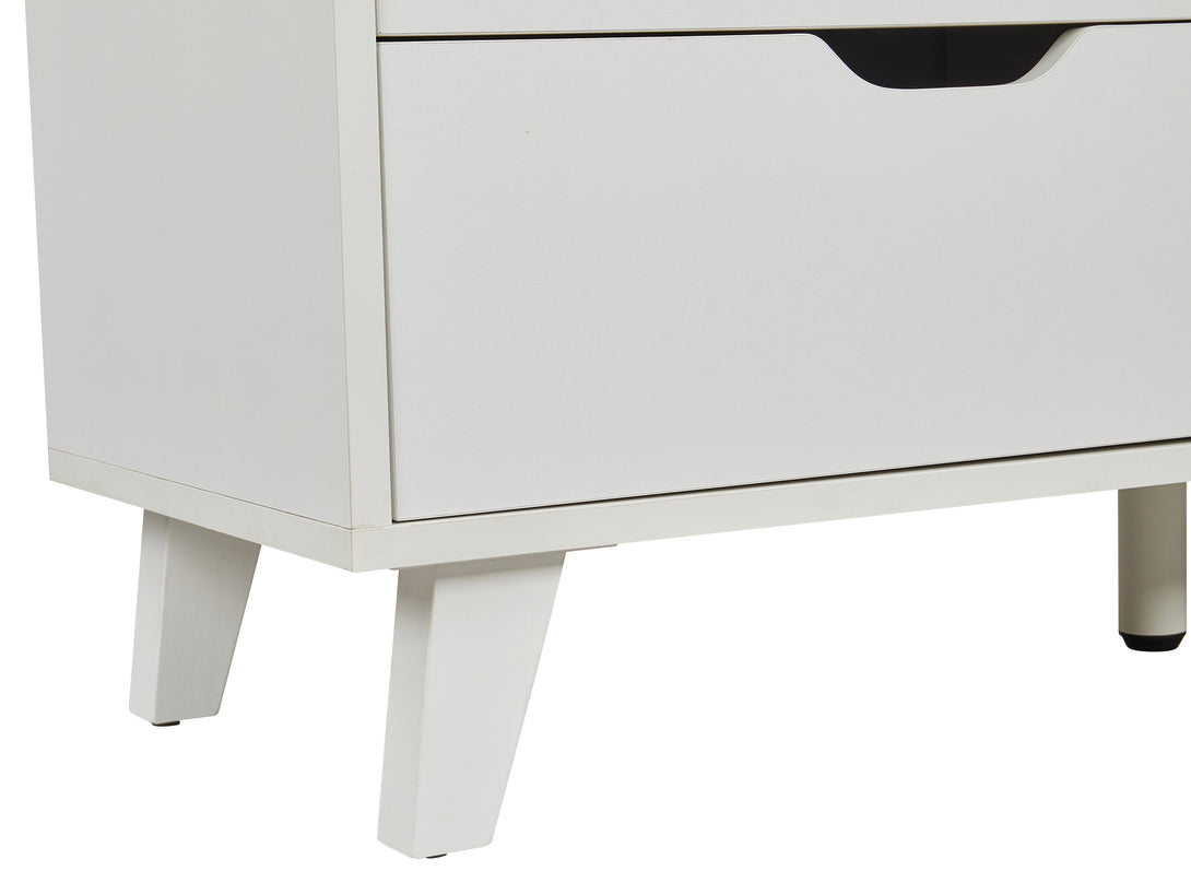 SCHERTZ Wooden Low Boy 6 Drawers - WHITE