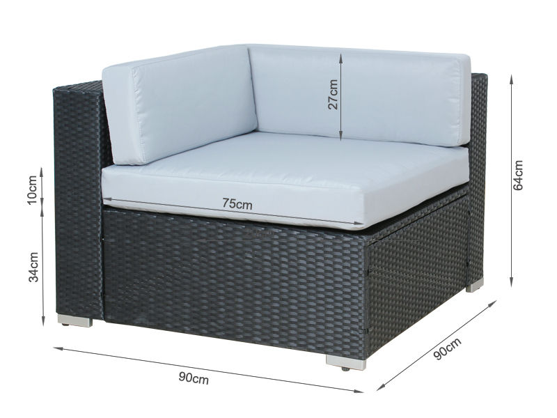 BetaLife Rattan Outdoor Sofa Set 4PCS 