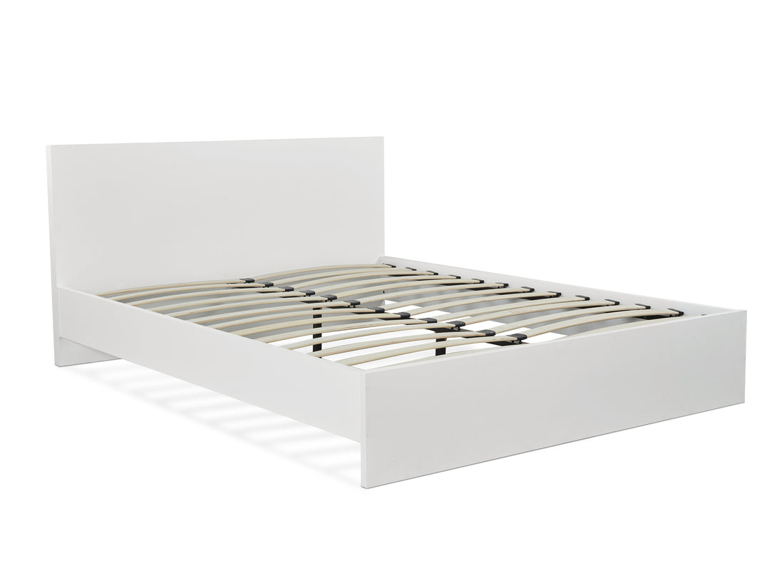 TONGASS Queen Wooden Bed Frame - WHITE