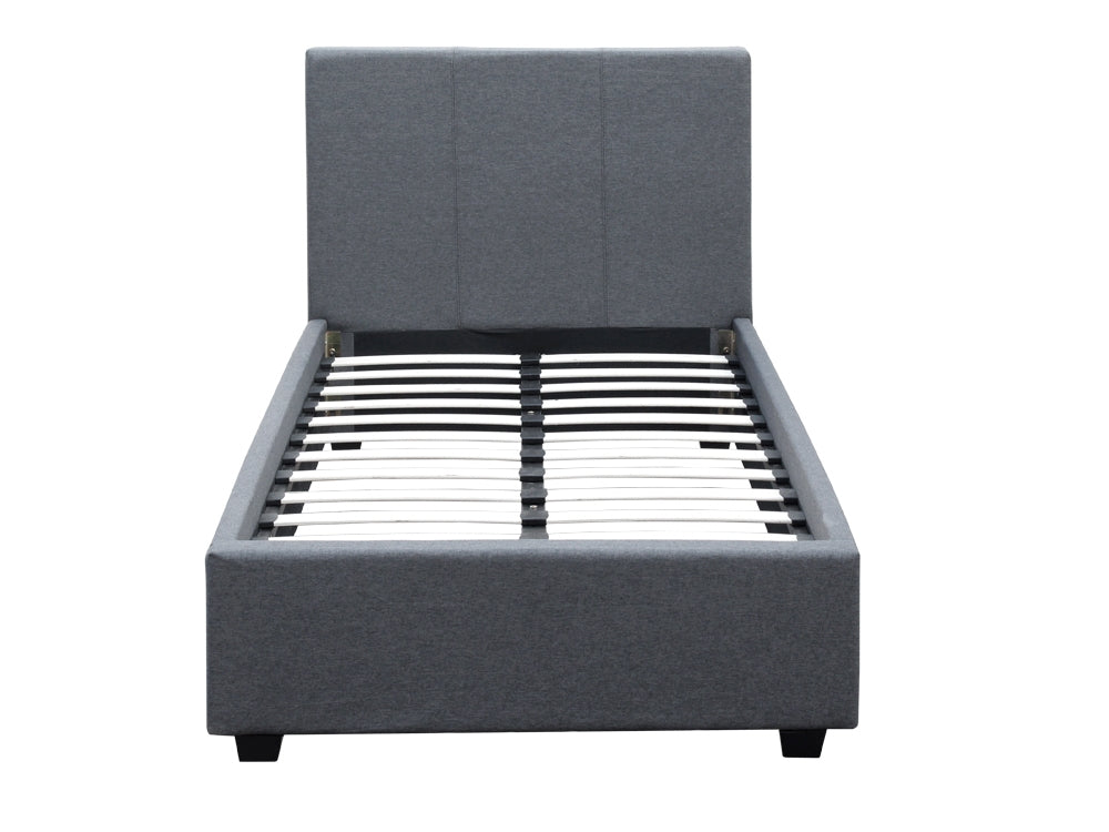 SHASTA Single Bed Frame - DARK GREY