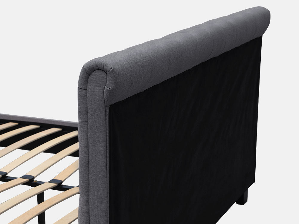 EGMONT King Bed Frame - DARK GREY