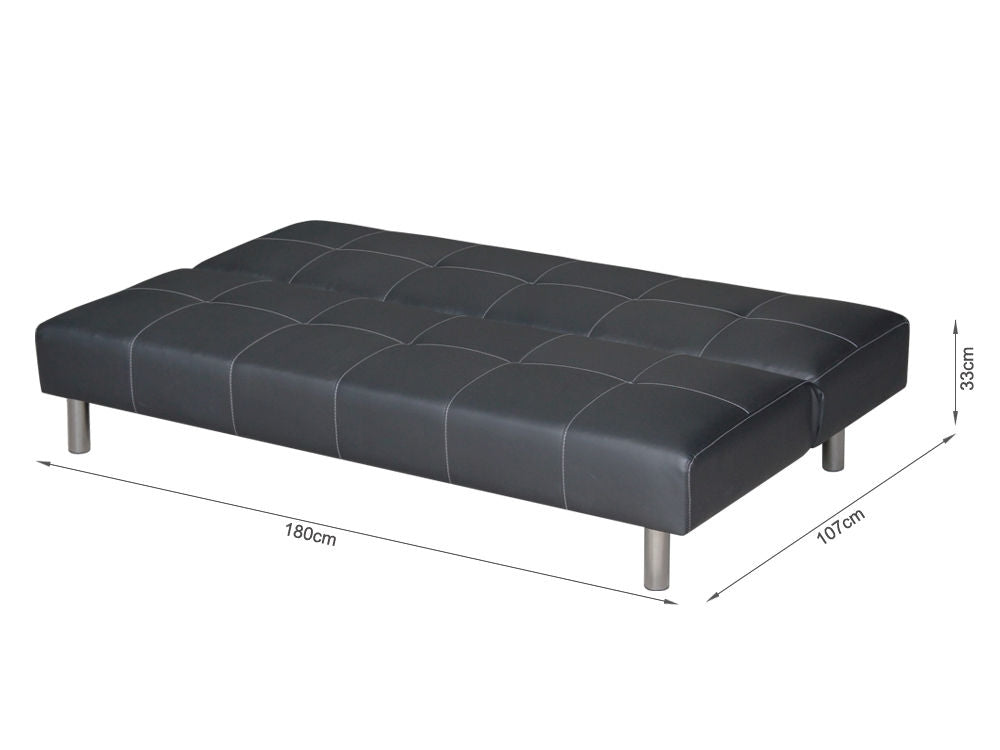 BetaLife 3-Seater PU Sofa Bed