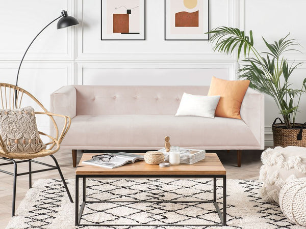 MANAROLA 3 Seater Sofa - PINK