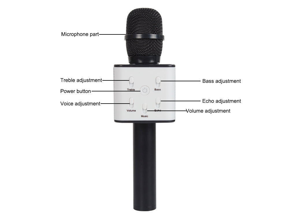 Karaoke Microphone Wireless Microphone Bluetooth Speaker