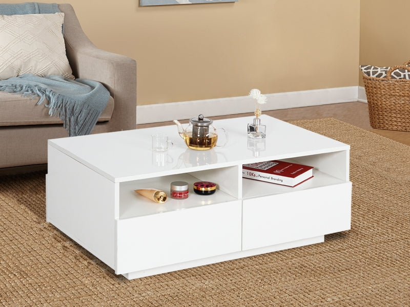 HADAR Coffee Table High Gloss with 4 Drawer