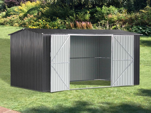 TOUGHOUT Garden Shed 2.6M x 4.1M x 2.1M BLACK
