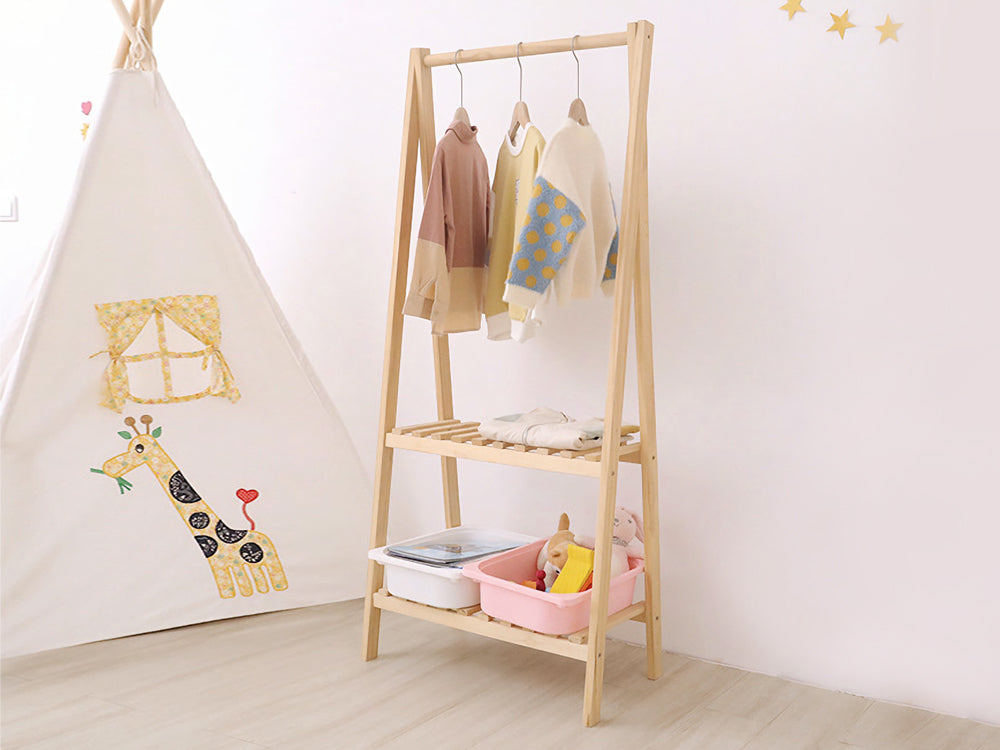 PEIPUS Wooden Clothes Rack - OAK