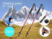2 x Hiking Poles Trekking Poles Walking Stick Poles -RED