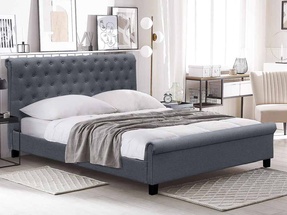 EGMONT King Bed Frame - DARK GREY