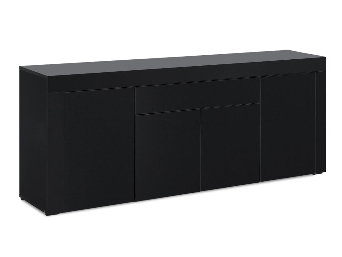 GUIER High Gloss Sideboard Buffet Table - BLACK