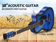 38" Acoustic Guitar Blue