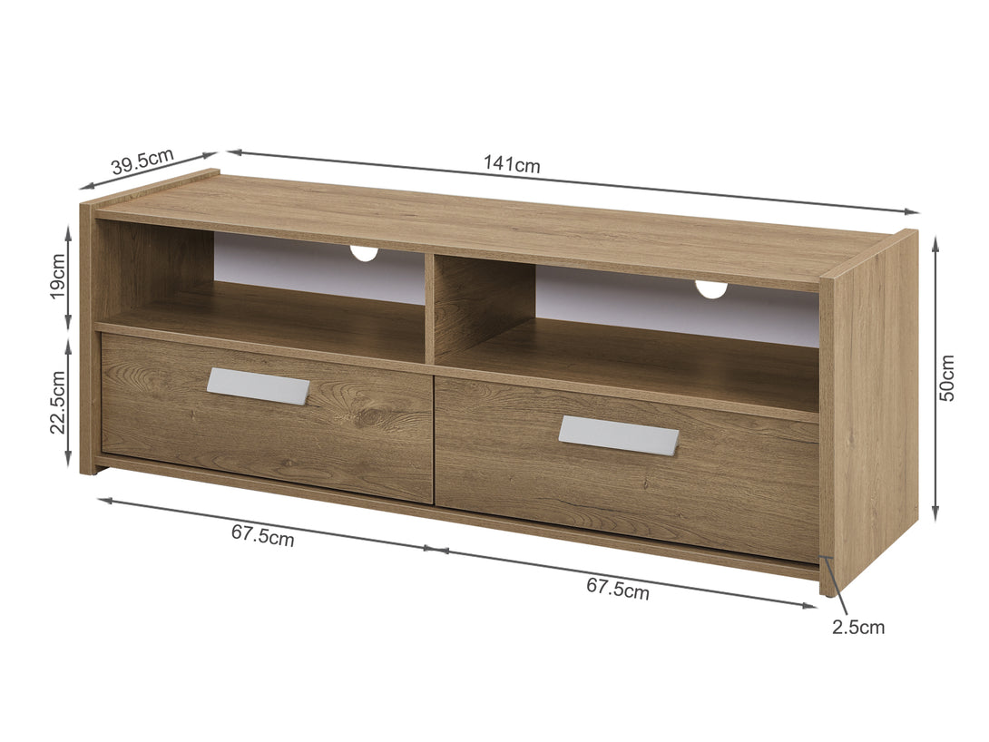 TOMMIE 1.4M Entertainment Unit - OAK