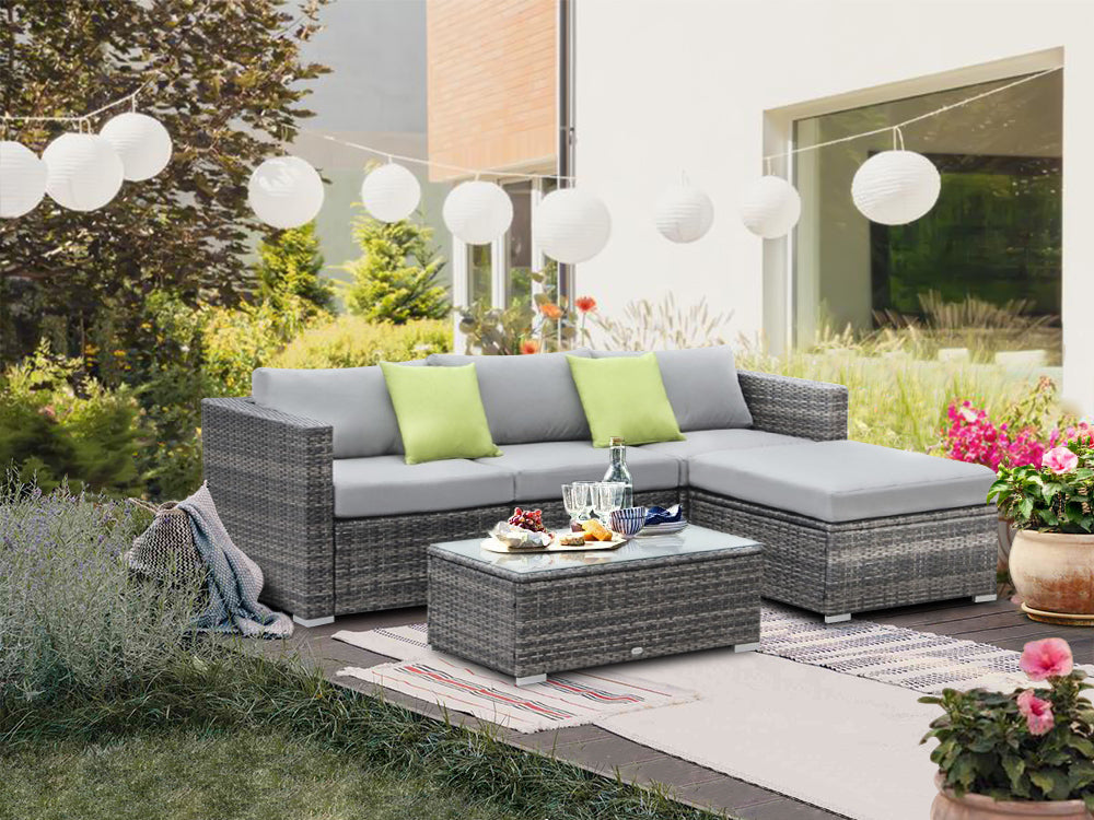 CURACAO Rattan Outdoor Furniture Sofa Set 5PCS