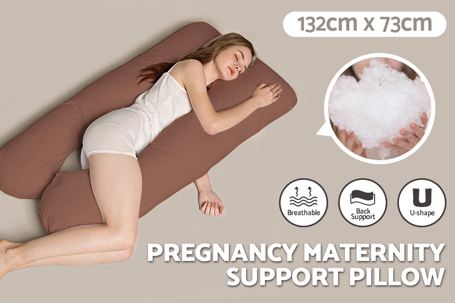 Pregnancy Maternity Pillow Support U-Shape - COFFEE (0.031m3 - 2.55kg)