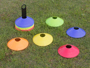 Sports Cones + Holder Training Cones Set 50 Discs