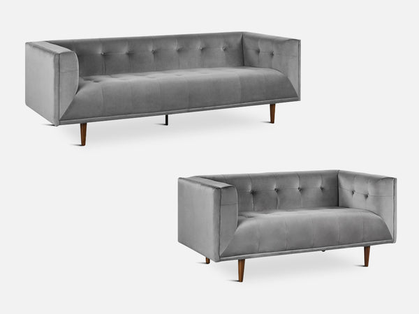 MANAROLA Sofa Set 2PCS - GREY