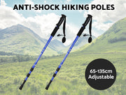 2 x Hiking Poles Trekking Poles Walking Stick Poles - BLUE
