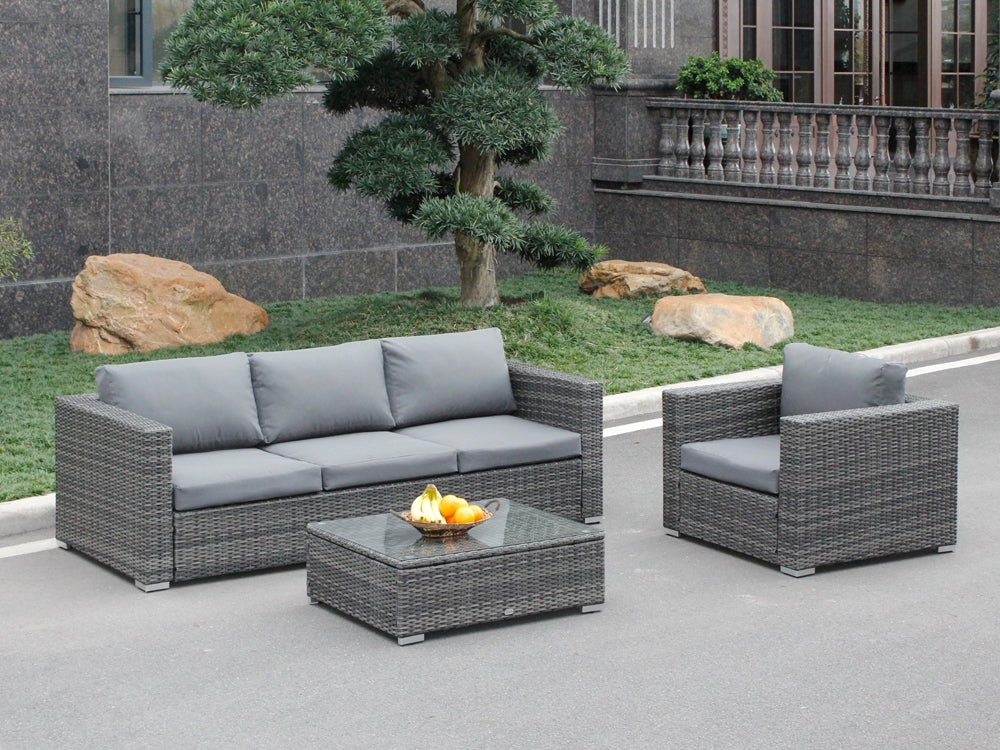 BERMUDA Rattan Outdoor Furniture Sofa Set 3PCS