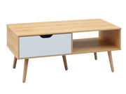 RILEY 1 Drawer Wooden Coffee Table - OAK