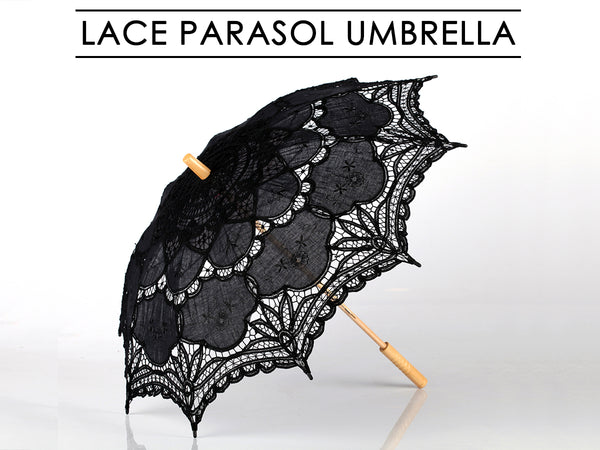 Wedding Umbrella Lace Umbrella for Wedding Party BLACK