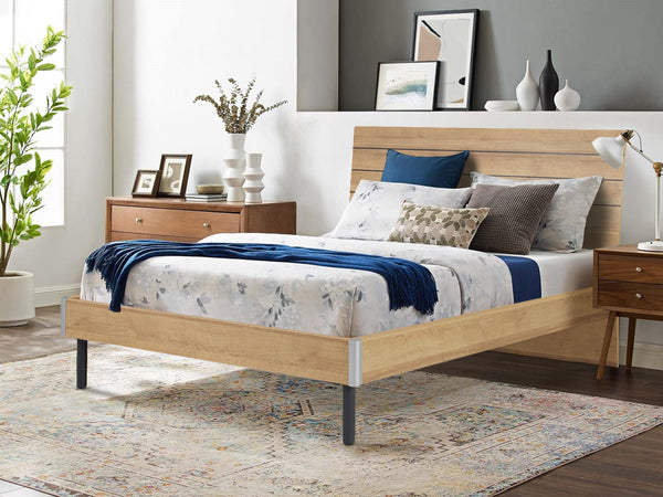 XOAN Queen Wooden Bed Frame - OAK