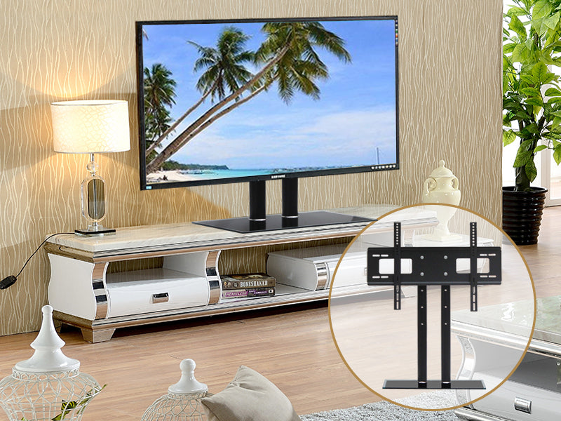 TV Stand With Glass Base Height Adjustable 32-70" (0.022m3 - 9kg)