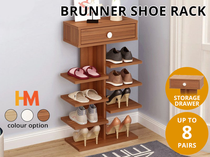 BRUNNER 5 Tier Shoe Rack Organiser Storage Shelf 