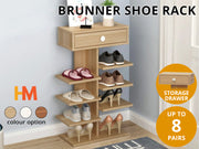 BRUNNER 5 Tier Shoe Rack Organiser Storage Shelf 