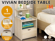 VIVIAN Bedside Table Nightstand - MAPLE